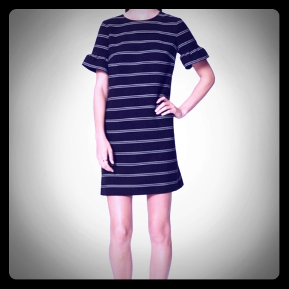 Loft ruffle bell sleeve dress